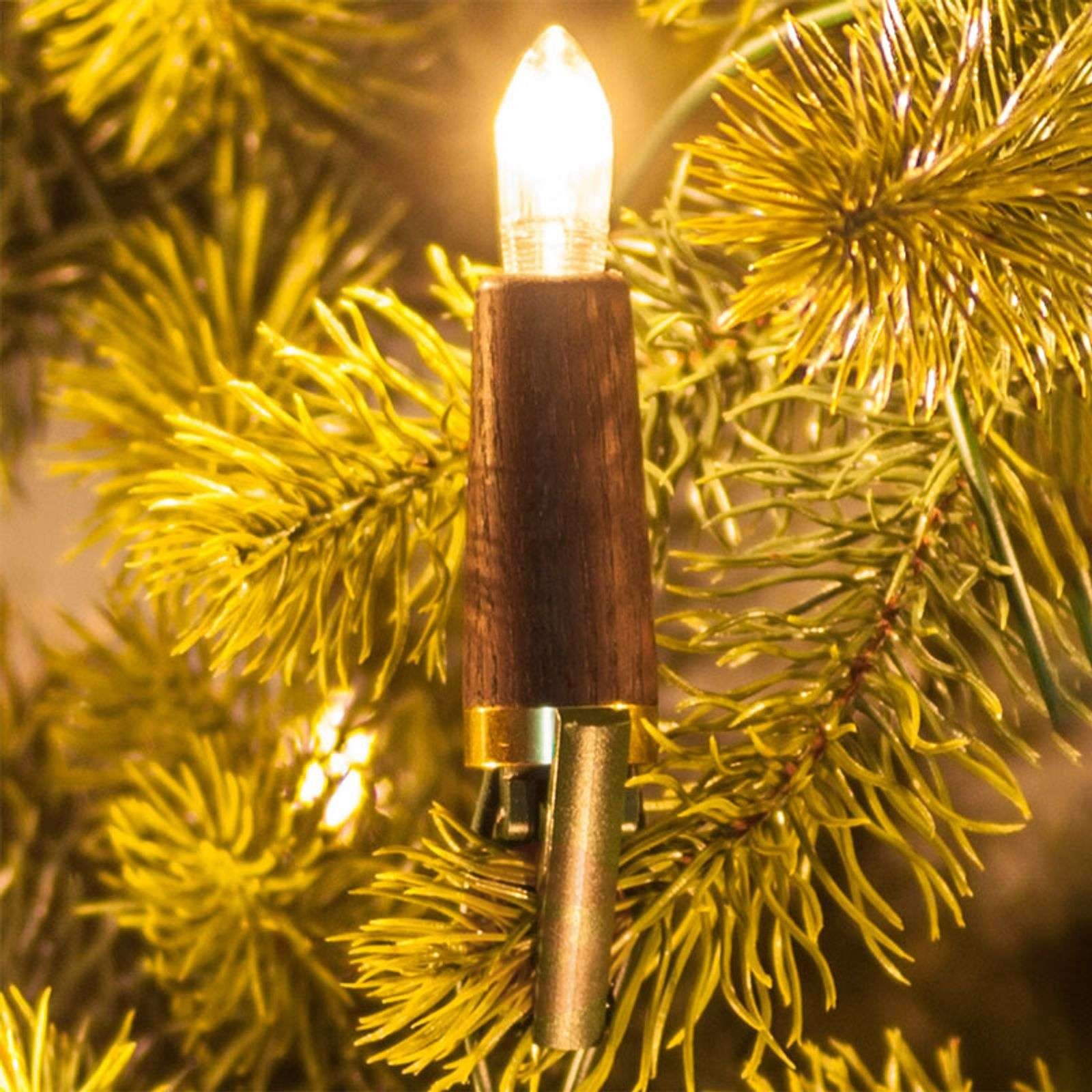 Saico Łańcuch świetlny żebrowane świece 20pkt buk ciemny