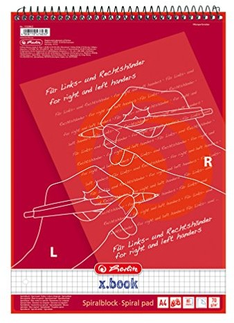 Herlitz 11325842 blok beidhaender na lewo-i praworęcznych, A4, liniatura 28 (w kratkę z 2 krawędziami), 80 arkuszy, 5 sztuki 11325842