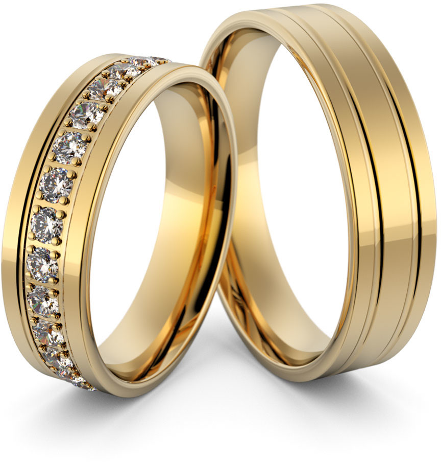 Eminence Obrączki ślubne z brylantami - Au-997 Au-997-5