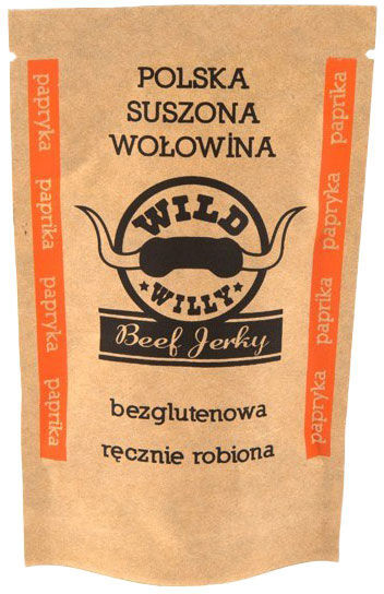 Wild Willy Wołowina suszona Wild Willy papryka bezglutenowa 30 g (465-002) KOL.465-002