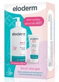 POLPHARMA Eloderm balsam nawilżający 400 ml + krem aktywny od 1 dnia życia 75 ml GRATIS !