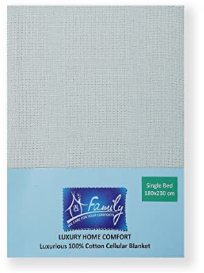 Family Bedding Family Bedding Koc komórkowy, kremowy, łóżko pojedyncze Single Bed Cellular Blanket Cream