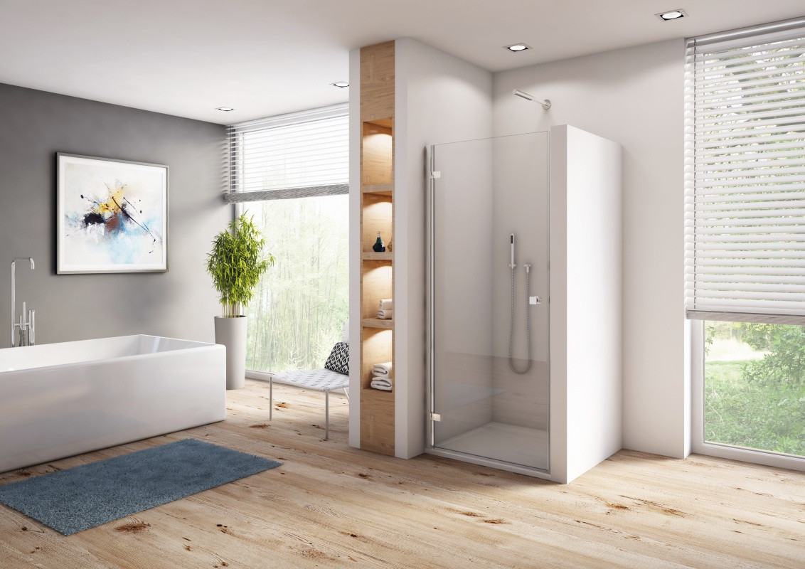 Ronal Sanswiss Annea AN1C Drzwi 100x200 cm prawe srebrny połysk przezroczyste Aquaperle AN1CD10005007