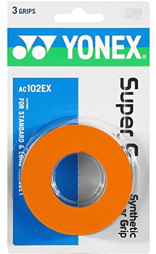 Yonex Overgrip Super Grap owijka, 3 sztuki, pomarańczowa, STANDARD AC102EX-orange