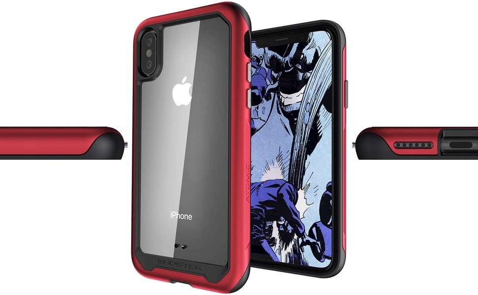 GHOSTEK Etui Atomic Slim 2 do Apple iPhone Xs (kolor czerw GH_GHOCAS1032