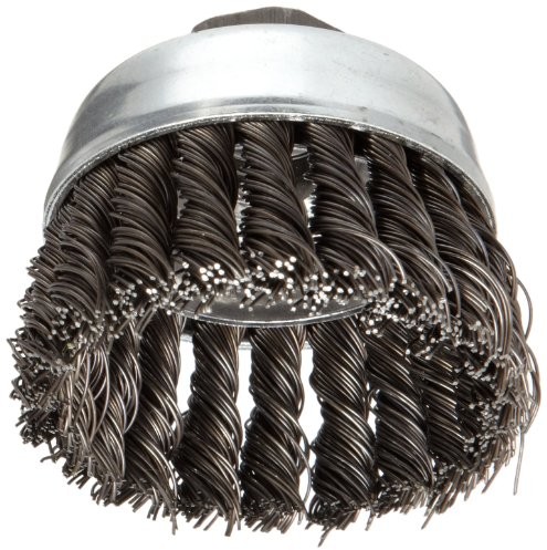 Weiler Brush weiler Vortex Pro wire Cup Brush, Threaded Hole, Carbon Steel, Partial Twist supełkowa, 3 Diameter, 0.02 wire Diameter, 5/8  11 Arbor, 14000 RPM (Pack of 1) by weiler Weiler 36038