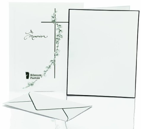 Roessler Papier Folder na listy żałoba Post 5/5, matowa 22053701