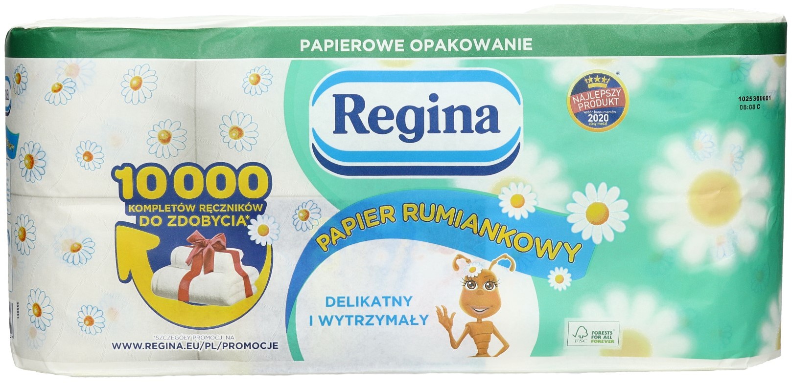 Regina Papier toaletowy celuloza 3w biały Eko Rumianek (8)