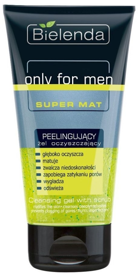 Bielenda Only For Men Super Mat peelingujący żel oczyszczający 150ml