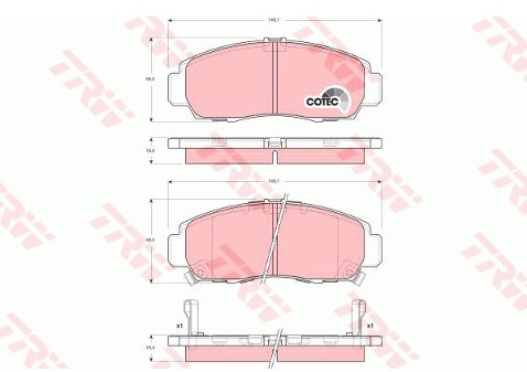 TRW Klocki hamulcowe GDB3240