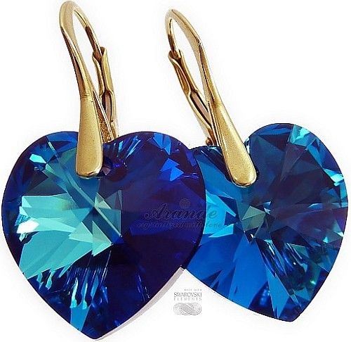 Swarovski Kolczyki BERMUDA BLUE ZŁOTE SREBRO