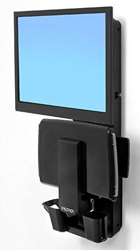 Ergotron StyleView siedziska płaskodennej Vertical Lift leczenia pokoju czarnym do monitora klawiatura myszy + Scanner LCD 61 cm 24 cale 61-080-085