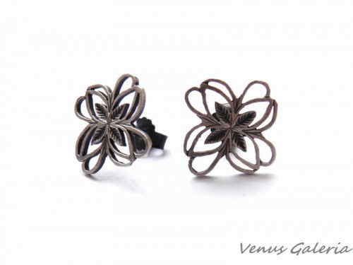 Kolczyki na sztyftach - Ażurowe mini 805