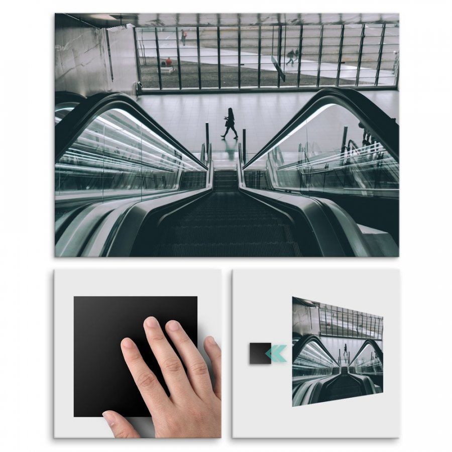 Pix4home Plakat metalowy ruchome schody L POS-L-00332