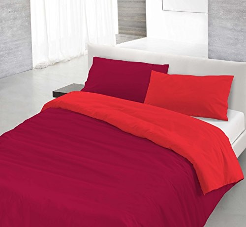 Italian Bed Linen 8058575000019 zestaw pościeli z zamkiem na kołdrę i poszewki na poduszkę, jednokolorowy, dwustronna, 100% bawełna 8058575000200