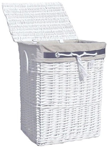 DVier Kosz na pranie wiklina Biały motyw Marine 32 X 24 h.46 39 WRT-A SWWK-39WRt-a