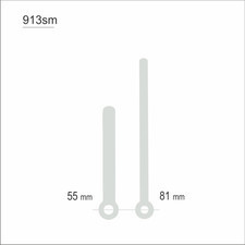 Atrix Wskazówki zegarowe srebrne matowe /W58