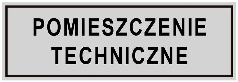 Znak informacyjny POMIESZCZENIA TECHNICZNE
