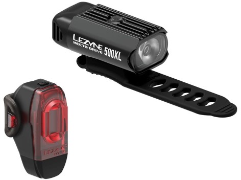 LEZYNE Zestaw lampki HECTO & KTV DRIVE PAIR 500XL usb czarne 1563