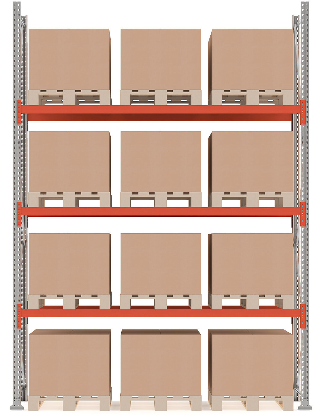 AJ Regał paletowy Ultimate moduł podstawowy 4000x2750x1100 mm 12 palet 23737