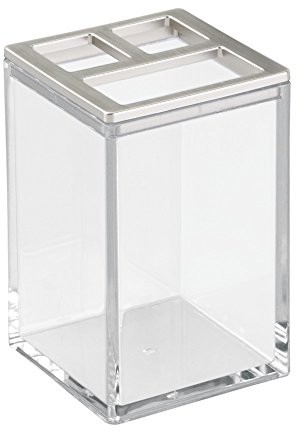 InterDesign przezroczysty dozownik na mydło w płynie do kuchni lub łazienki, 6.35x6.35x10.16 cm 41280