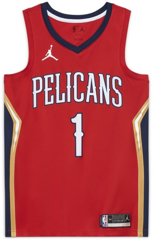 Nike Koszulka Jordan NBA Swingman New Orleans Pelicans Statement Edition 2020 - Czerwony CV9486-660