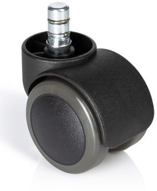 hjh OFFICE 619026 11/50 MM krzesło krzesło biurowe, metalowym Rolo rysika, tworzywo sztuczne, poliuretan, czarne (opakowanie  szt.) 619026