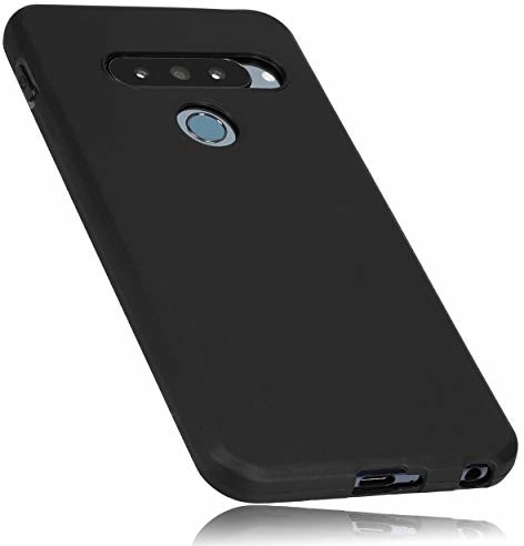 Mumbi etui skórzane kompatybilne z LG G8s ThinQ, skórzane etui Case Wallet, czarne LG G8s ThinQ