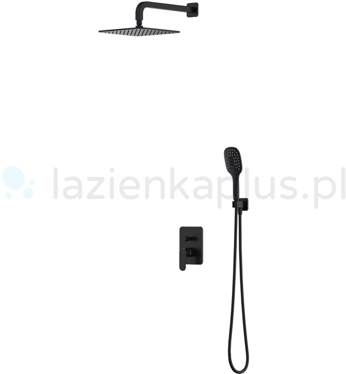 Omnires Sacramento zestaw podtynkowy czarny SYSSC10BL