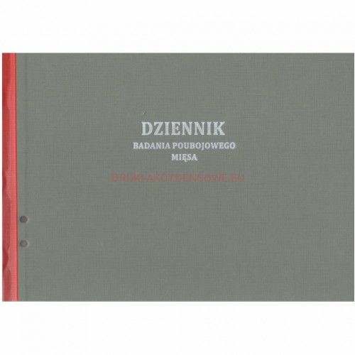 Firma krajewski Dziennik badania poubojowego mięsa [PIW-102] PIW-102
