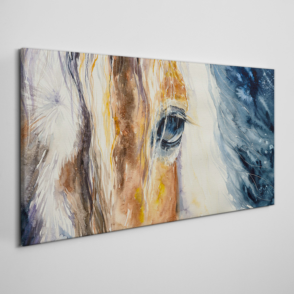 PL Coloray Obraz na Płótnie Abstrakcja Zwierzę Koń 100x50cm