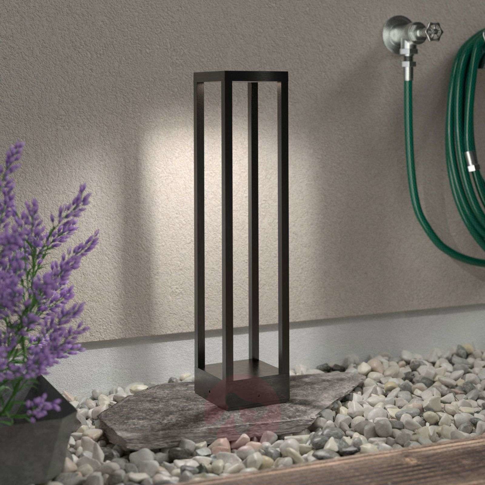 Lampenwelt com Słupek oświetleniowy LED Carlota ciemnoszary 65 cm