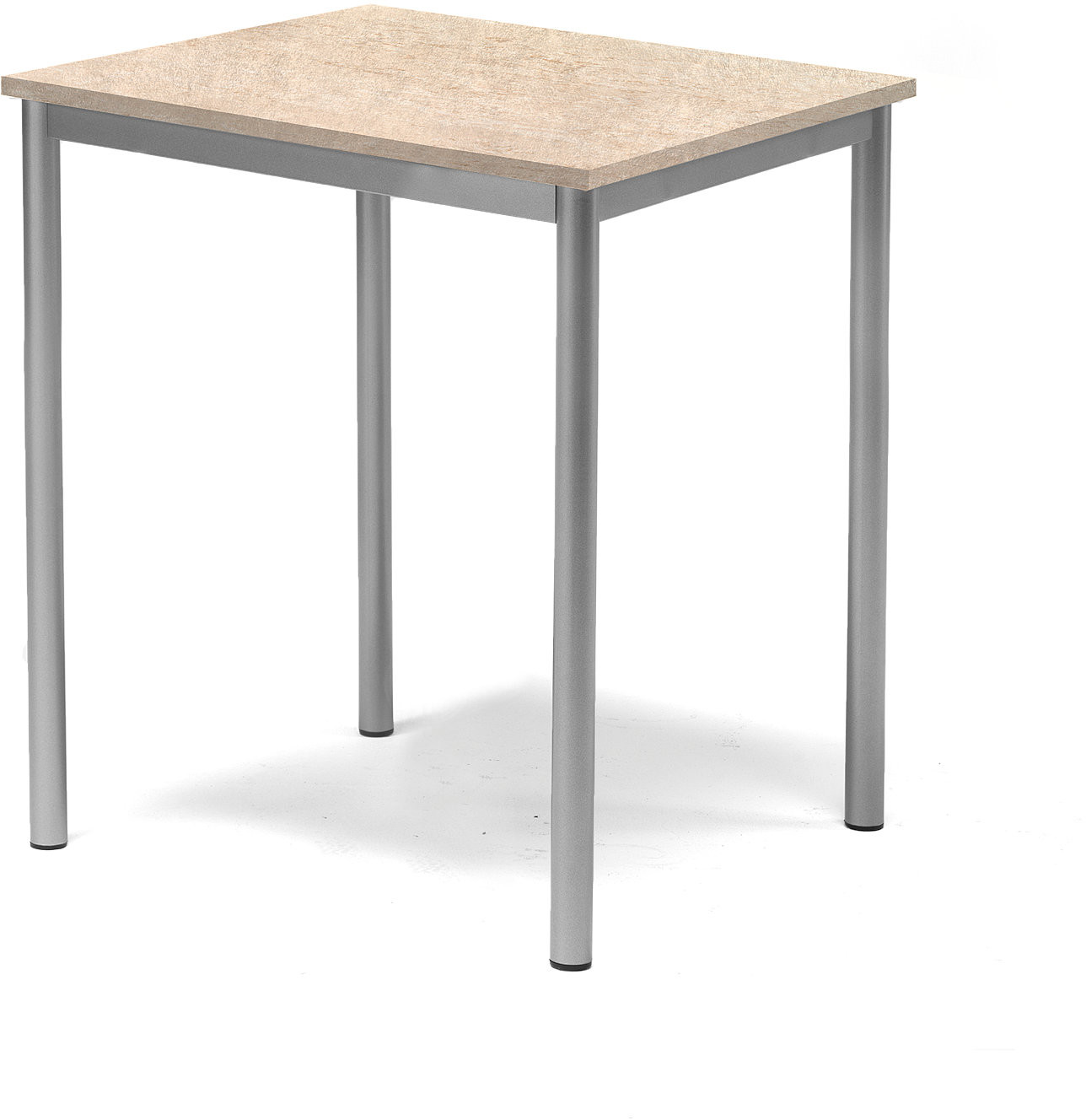 AJ Produkty Biurko SONITUS, 700x600x760 mm, beżowe linoleum, szary aluminium