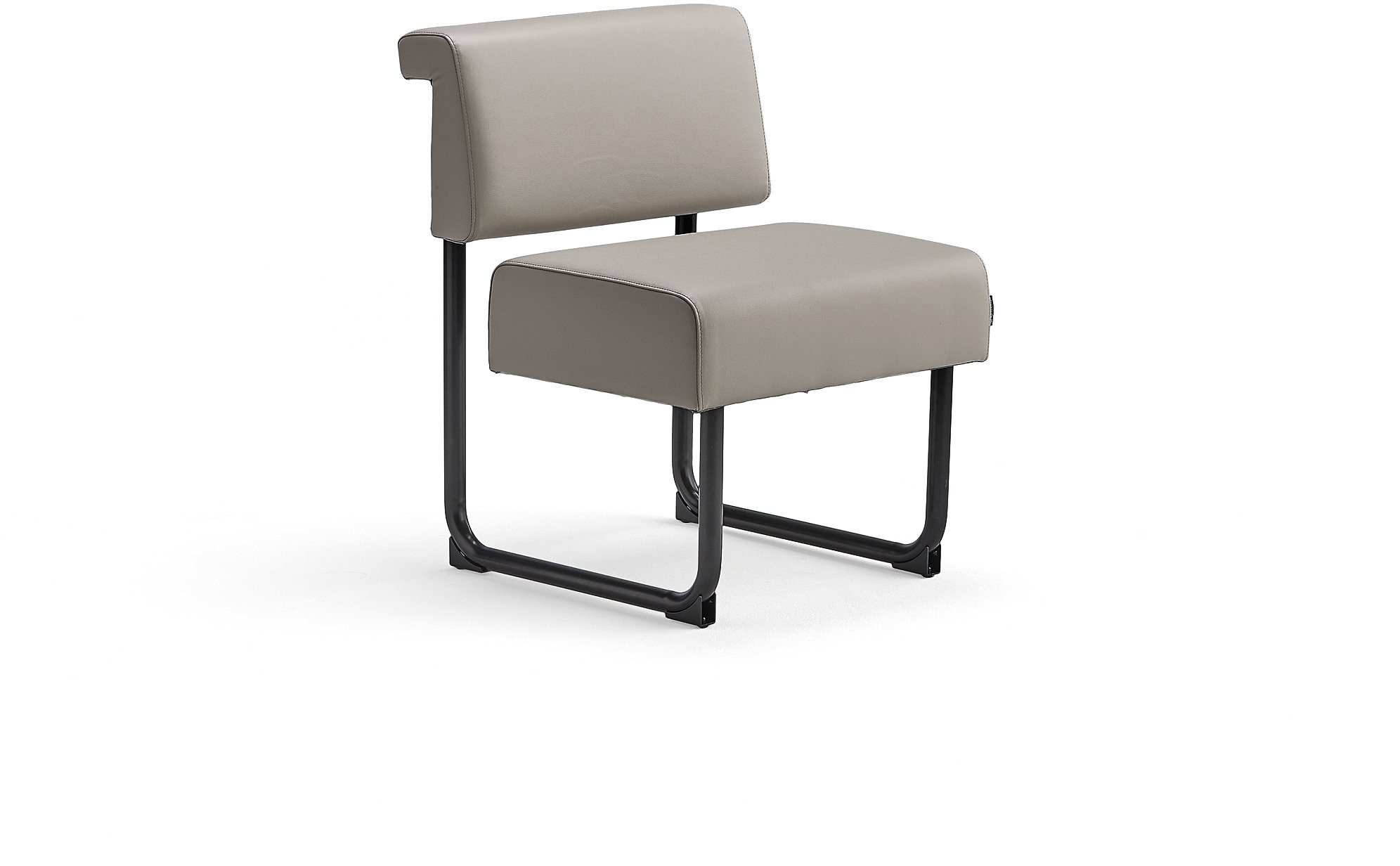 AJ Produkty Sofa START, 600 mm, skóra ekologiczna, szary