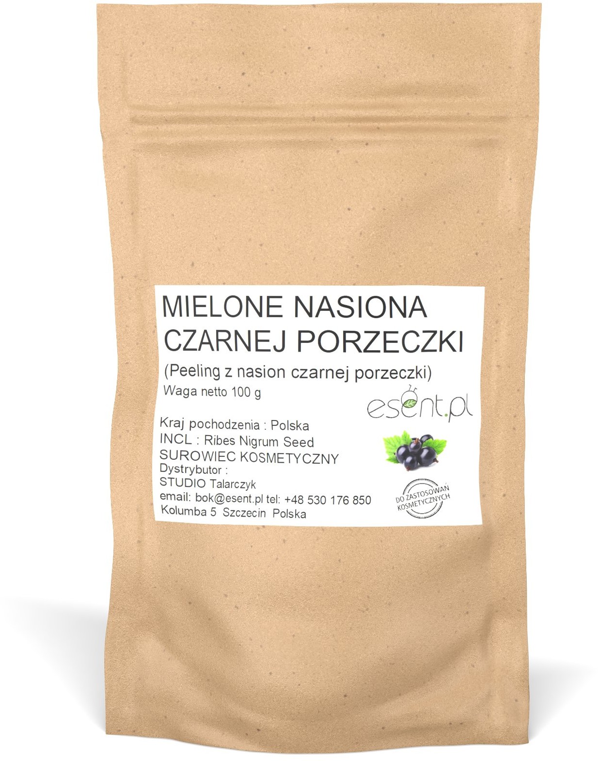Mielone nasiona czarnej porzeczki-baza do peelingu