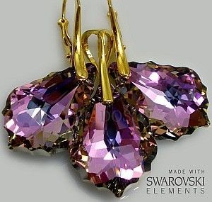 Arande SWAROVSKI piękny komplet VITRAIL ZŁOTE SREBRO 1240773153