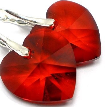Swarovski kolczyki SERCA Certyfikat SREBRO