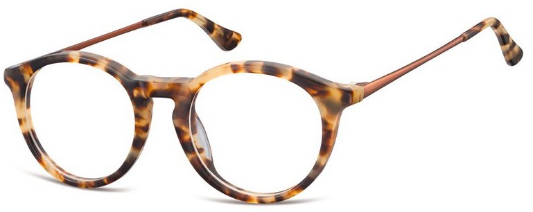 Sunoptic Okrągłe okulary oprawki zerowki korekcyjne AC47B
