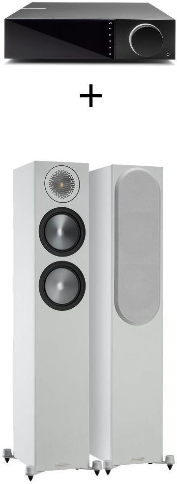 PROMO Zestaw kolumn Monitor Audio Bronze 200 + wzmacniacz strumieniowy Cambridge EVO 75 Kolor: Biały