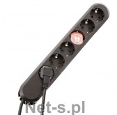 Bachmann SMART 6x Schuko H05VV-F 3G 1.50mm2 16A/3680W 3m 6AC outlet s 3m Black (381.148K)