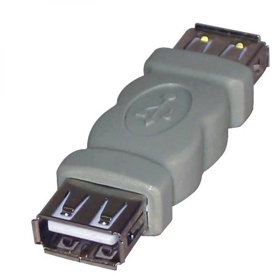 Logo Złączka 2.0 USB A F USB A F 0m szara Logo blistr KAU1F1FNQL