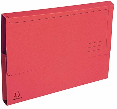 Exacompta Exacompta 47675E teczka A4 Forever z klapką pozyskana z recyklingu Certyfikat Blauer Engel teczka kopertowa teczka na dokumenty 50 sztuk kolor czerwony 47675E