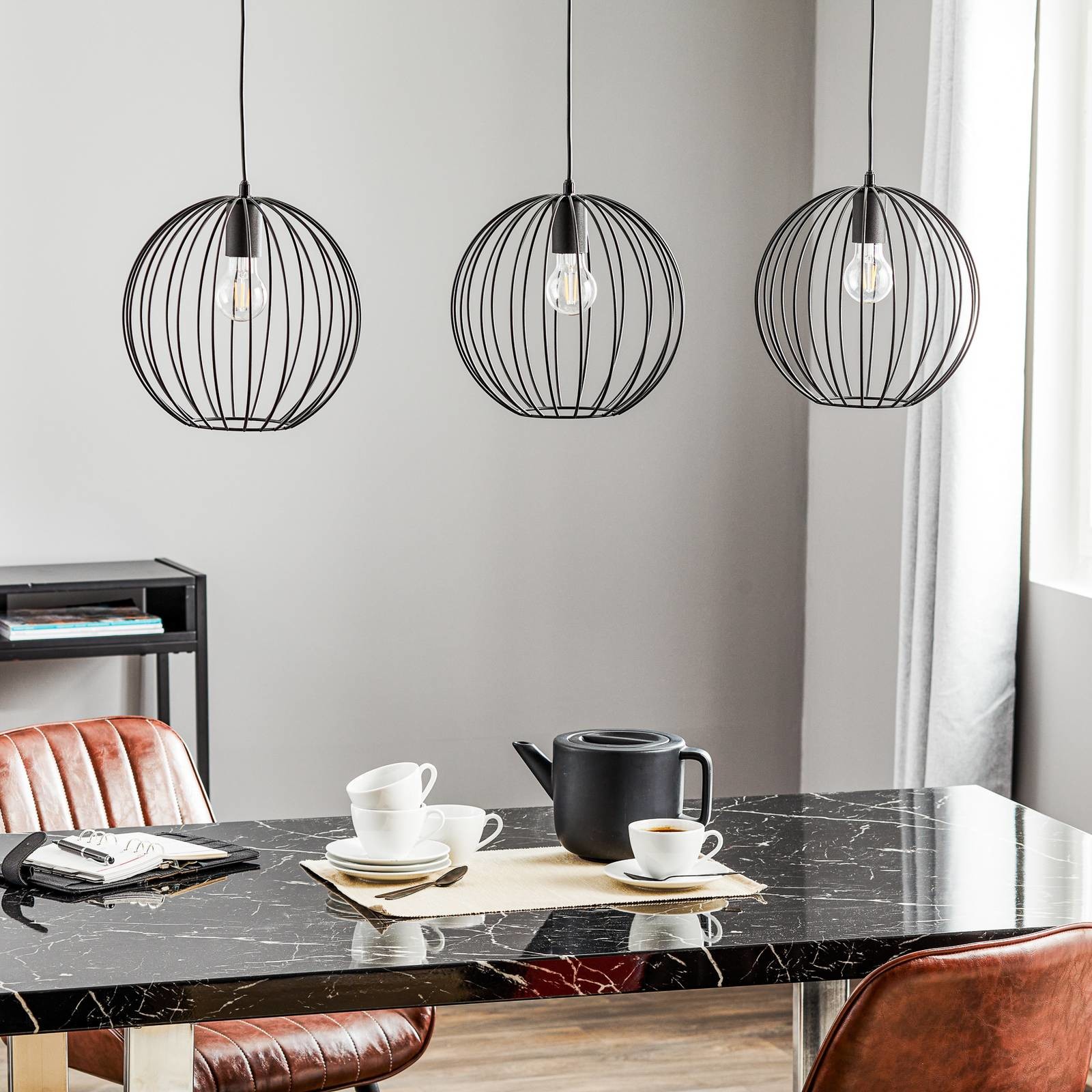 Euluna Lampa wisząca Cumera, 3-punktowa, długa
