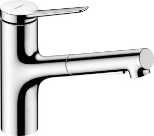 Hansgrohe 74803000 Zesis M33 Jednouchwytowa bateria kuchenna 150 wyciągana wylewka 2jet sBox lite chrom