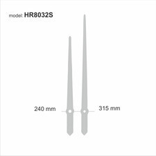 Atrix Super długie wskazówki zegarowe srebrne #21S