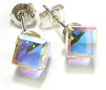 Swarovski Kolczyki Srebro Sztyfty CERTYFIKAT