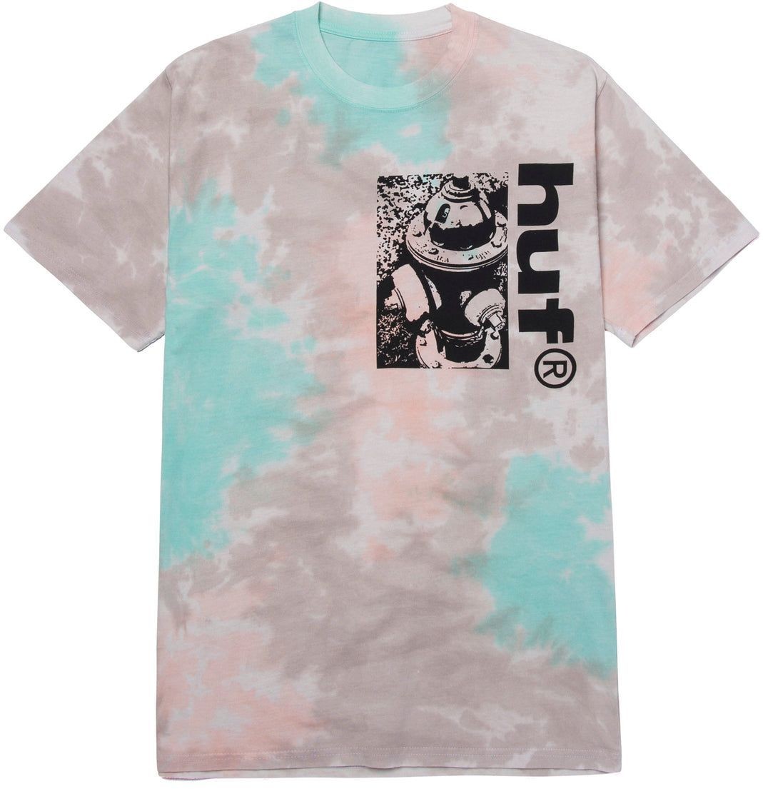 HUF t-shirt HUF THE PLUG TIE DYE TEE Light Grey