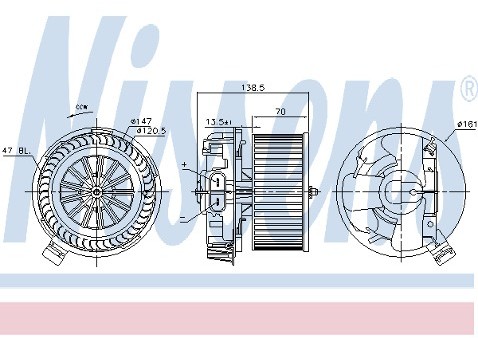 NISSENS Wentylator wnętrza 87214