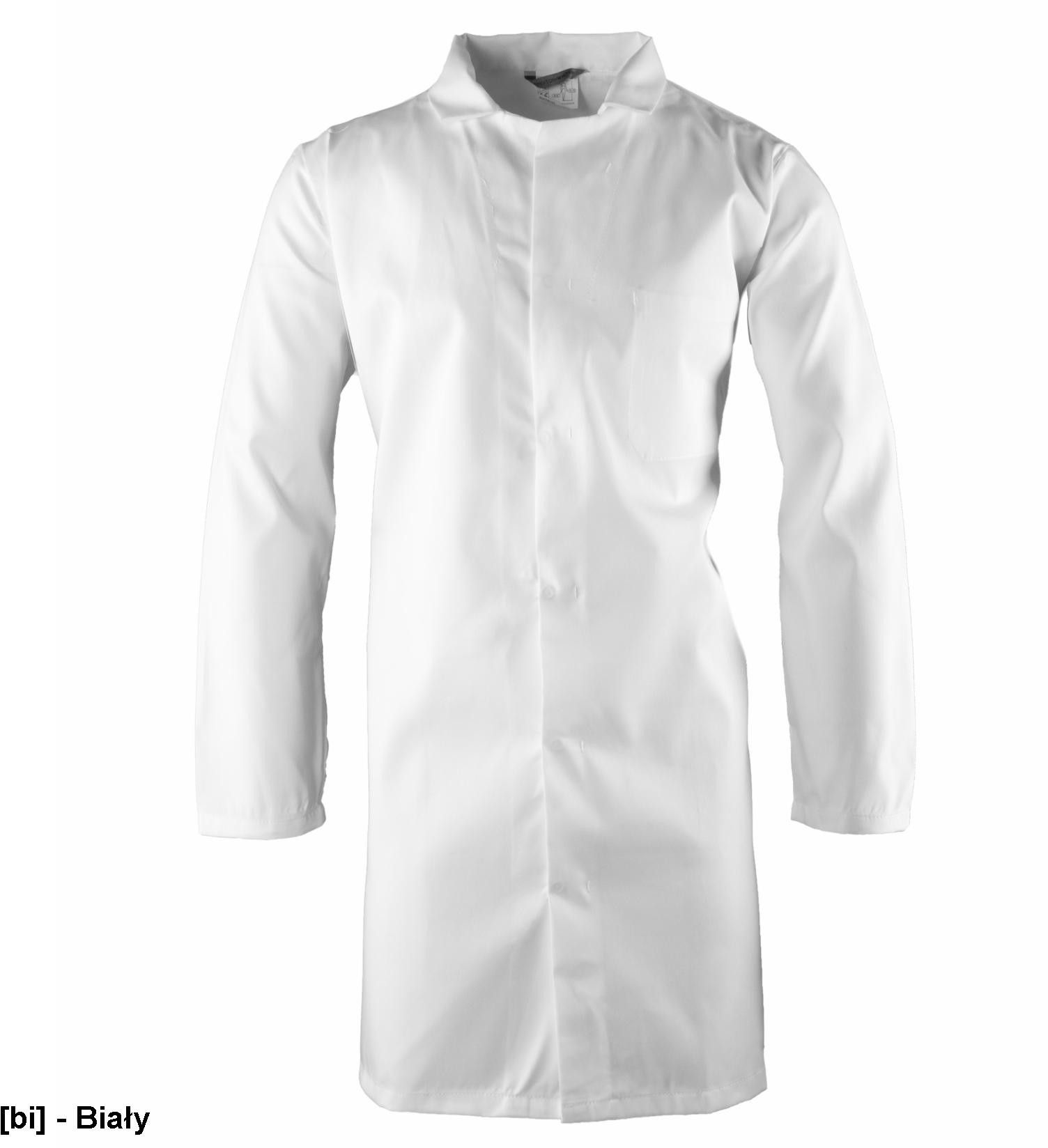 POLSTAR AW91 - BRIXTON WHITE FARTUCH MĘSKI HACCP, POLIESTER/BAWEŁNA (65% /35%), 190G/M2 - S-XXXL