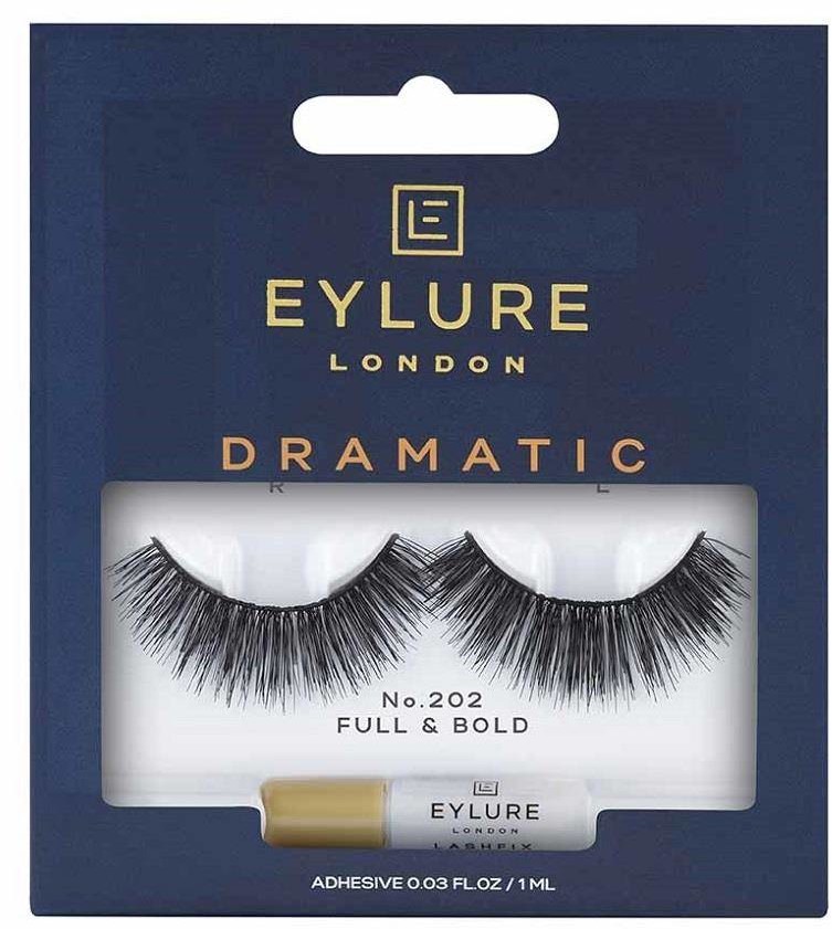 Eylure Dramatic Lashes sztuczne rzęsy z klejem efekt teatralny No. 202 103276-uniw